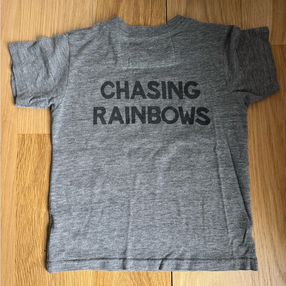 Aviator Nation Kids Gray Rainbow Mountain T-Shirt VGC unisex sz 6 - Picture 4 of 4